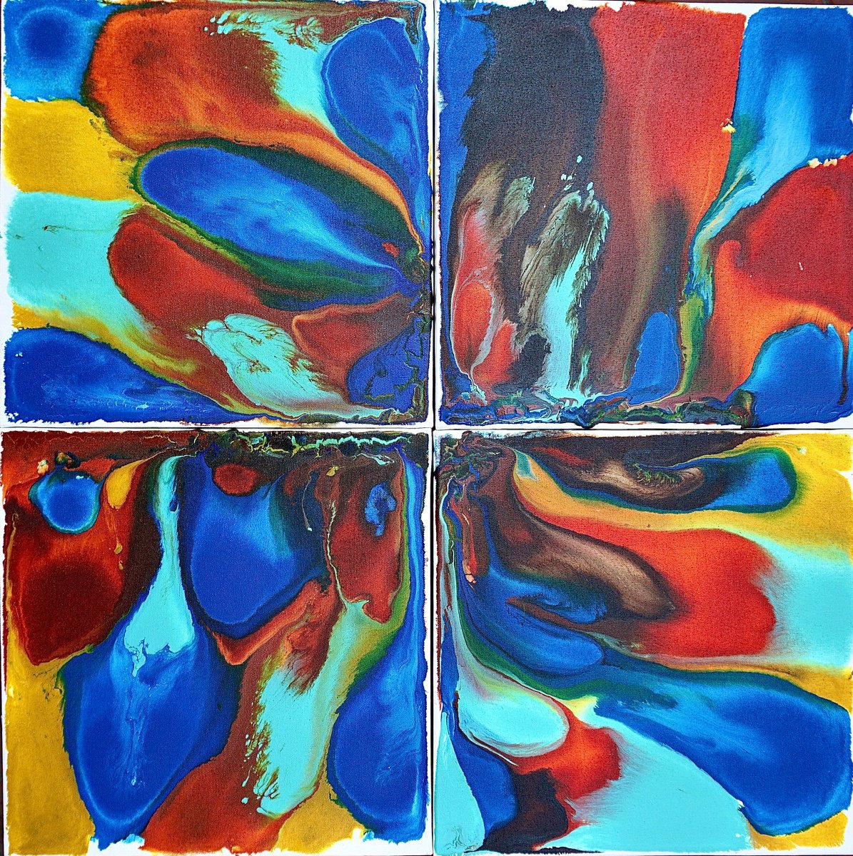 Abstract Acrylic Painting By Sumit Mehndiratta, 30 X 30", Composition No. 423, Original Artwork