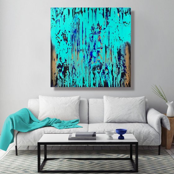 Golden Dream - XL LARGE,  ABSTRACT ART – EXPRESSIONS OF ENERGY AND LIGHT. READY TO HANG!