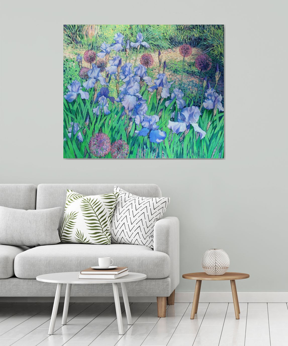 Irises dancing in the sun