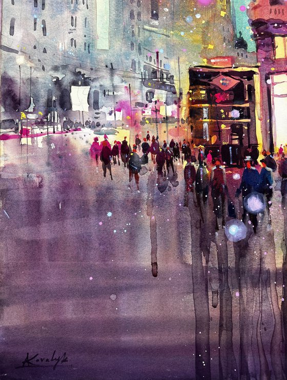 Evening walk in Madrid