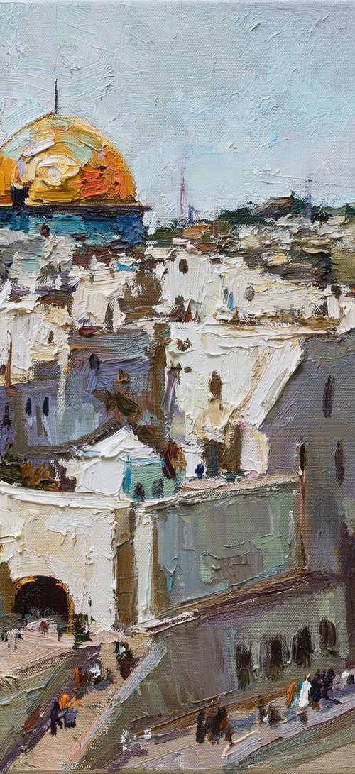 Western Wall and Dome of the Rock in Jerusalem, Israel by Anastasiia Valiulina