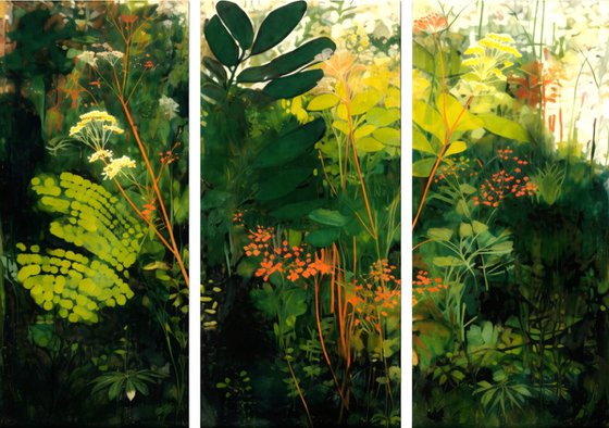 Wild Greenery, Triptych