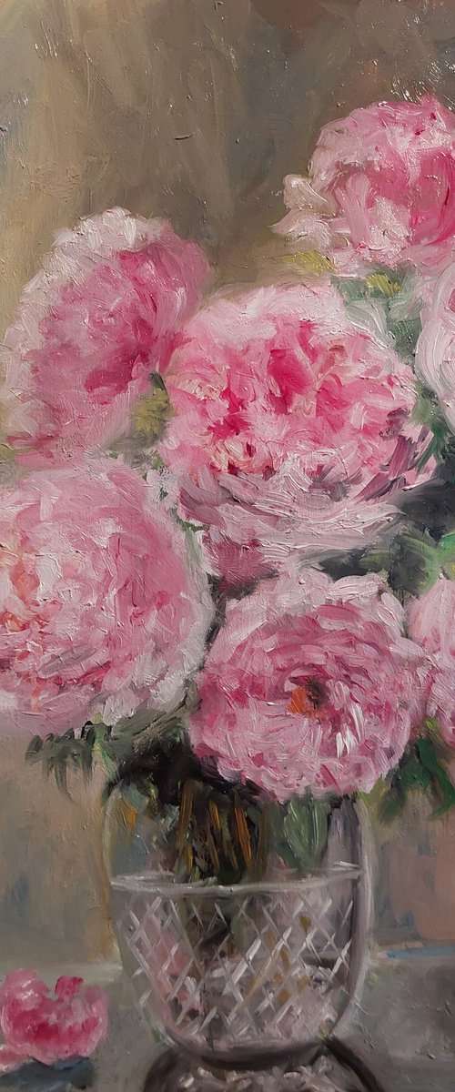 Pionies in a vase 2 by Els Driesen