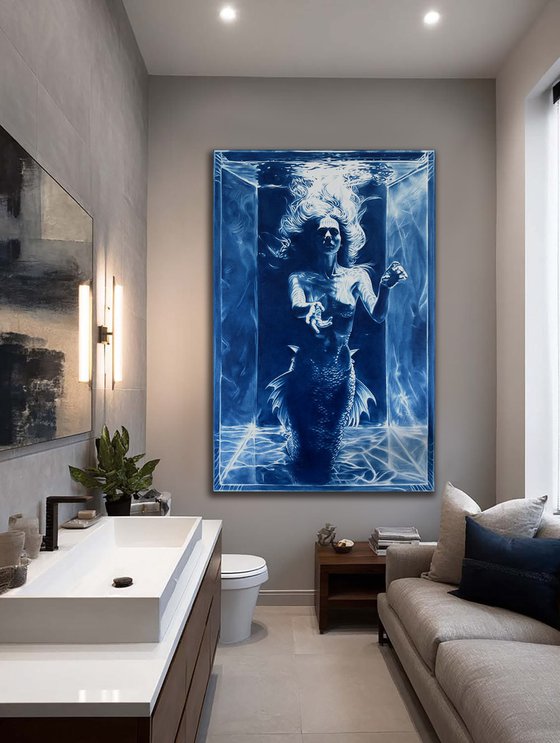The Mermaid's Secret - Large Blue Nude