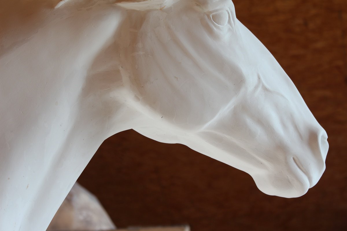 Photorealistic Animal Bronze Sculpture By Marie Madej, 79 X 51", Patt, Original Artwork