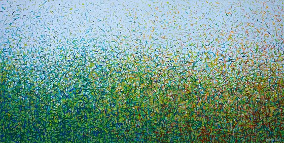 Berowra Bush Dance 152 x 76cm acrylic on canvas