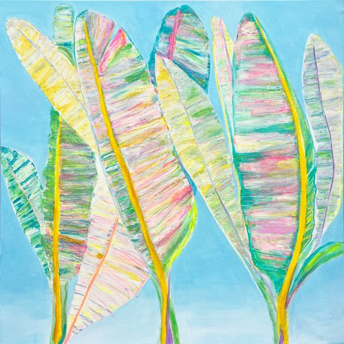 'Rainbow Banana Leaves Study' by Kathryn Sillince