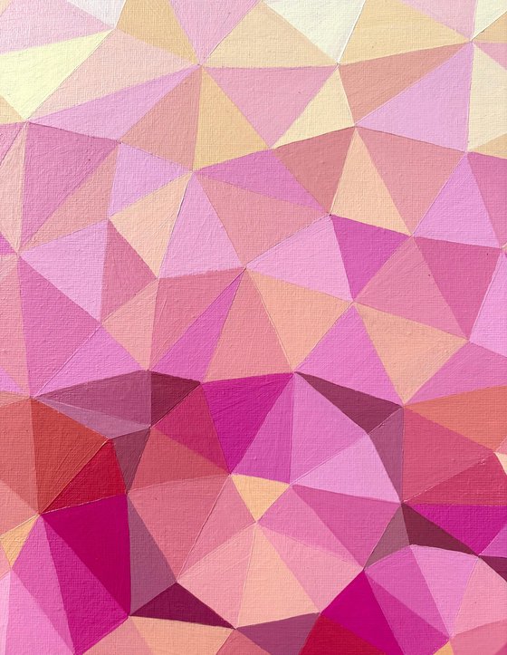 RASPBERRY ABSTRACT FLOWERS