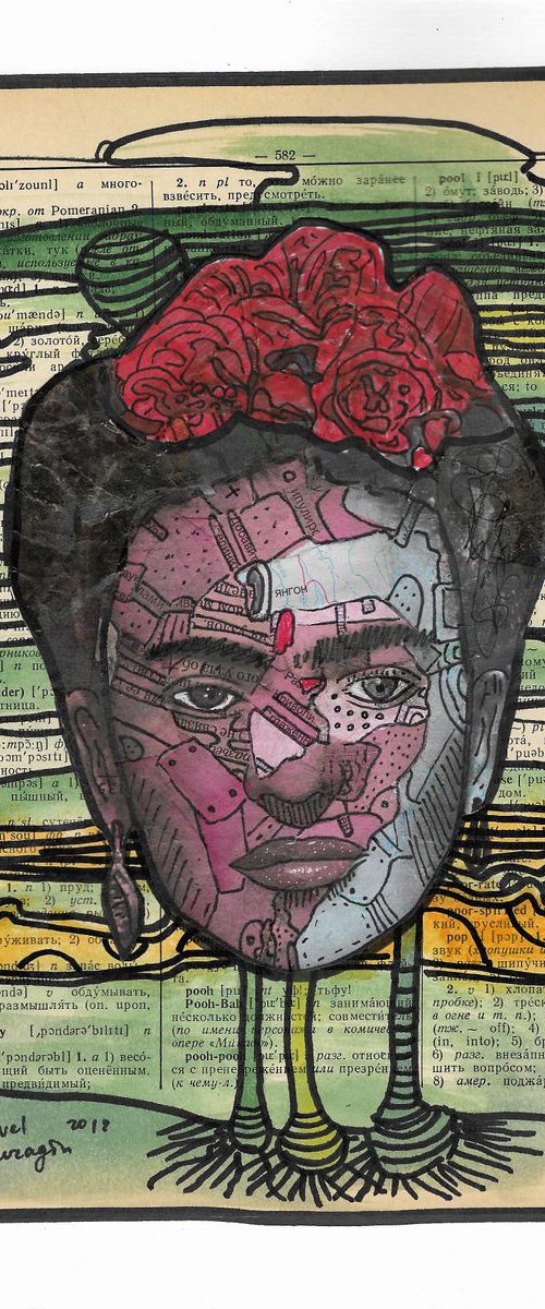 Portrait of Frida Kahlo # 21 by Pavel Kuragin