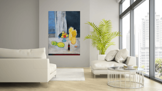 still life with pineapples
