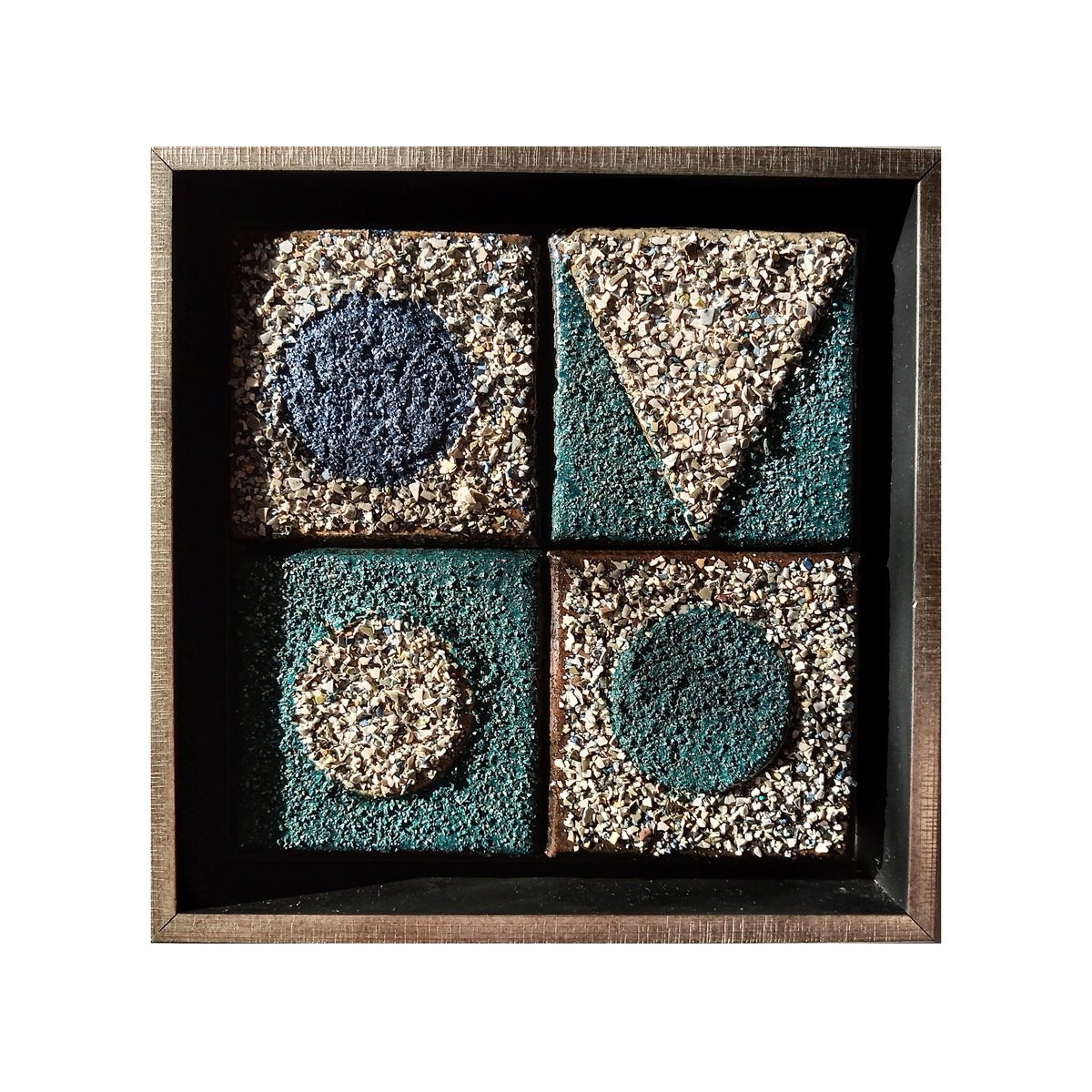 Abstract Relief By Rossitza Trendafilova, 7 X 7", "Geometry", Original Artwork