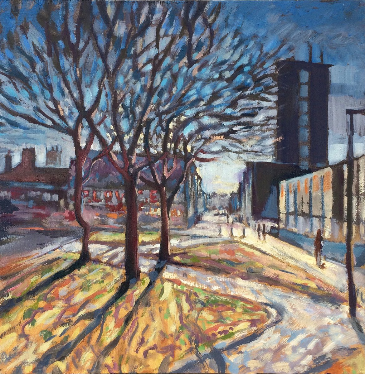 Impressionistic Landscape Oil Painting By Guy Pickford, 12 X 12, Silent Witnesses, Original Artwork