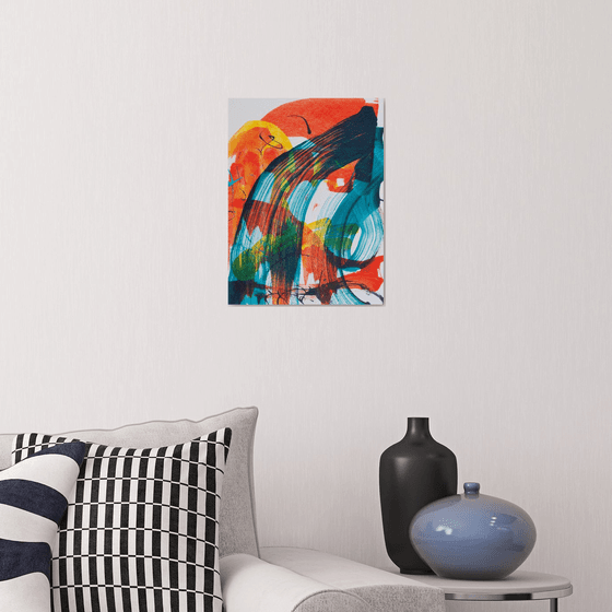 Orange and Blue Stripe 1