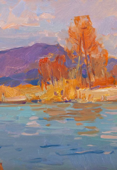 Spring evening. Tisza river by Aleksandr  Kryushyn