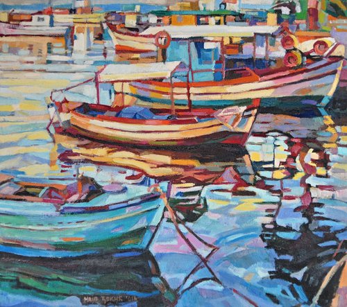 Fishing boats by Maja Đokić Mihajlović