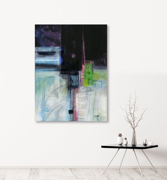 Secret Story 2 - Large Abstract Painting by Kathy Morton Stanion