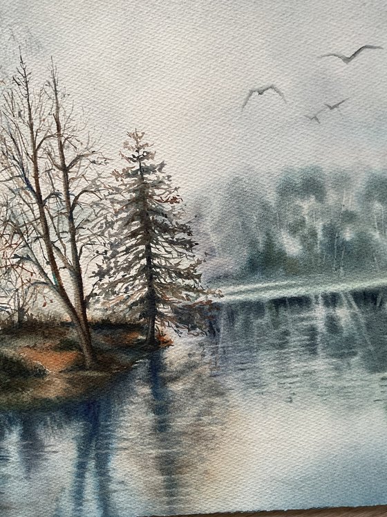 Reflection of autumn, original art