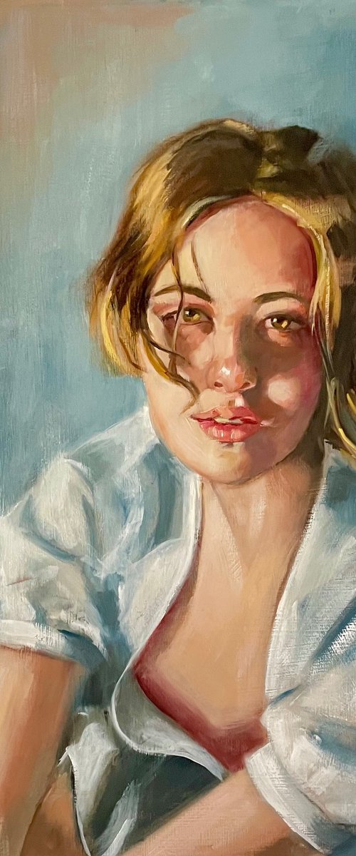 Interior Blue by Maria Romano