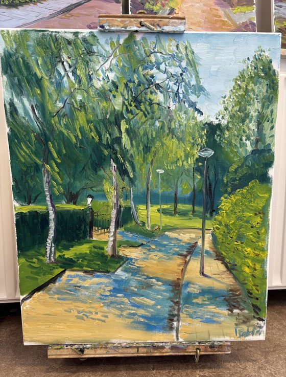 Sun-Dappled Path: Plein Air