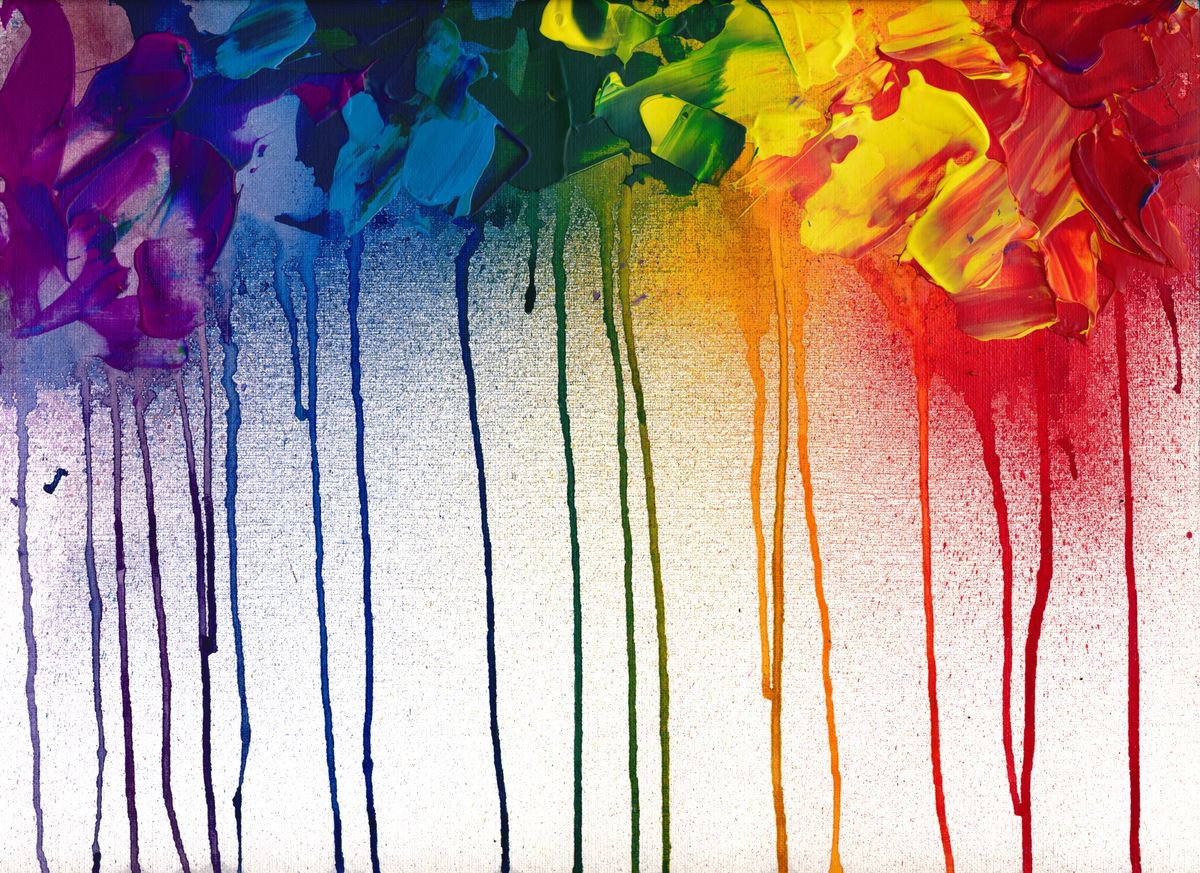 Expressive Abstract Painting By Doriana Popa, 12 X 9, Love Is Love, Original Artwork