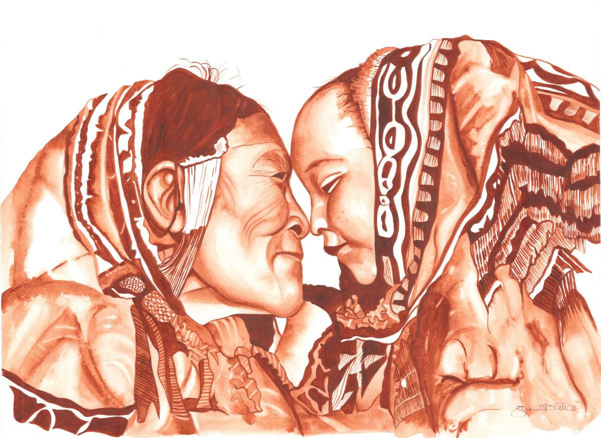 Inuit and Child by June Holman