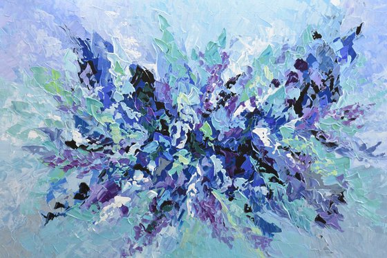 Lilac Blossom - Abstract Acrylic Painting