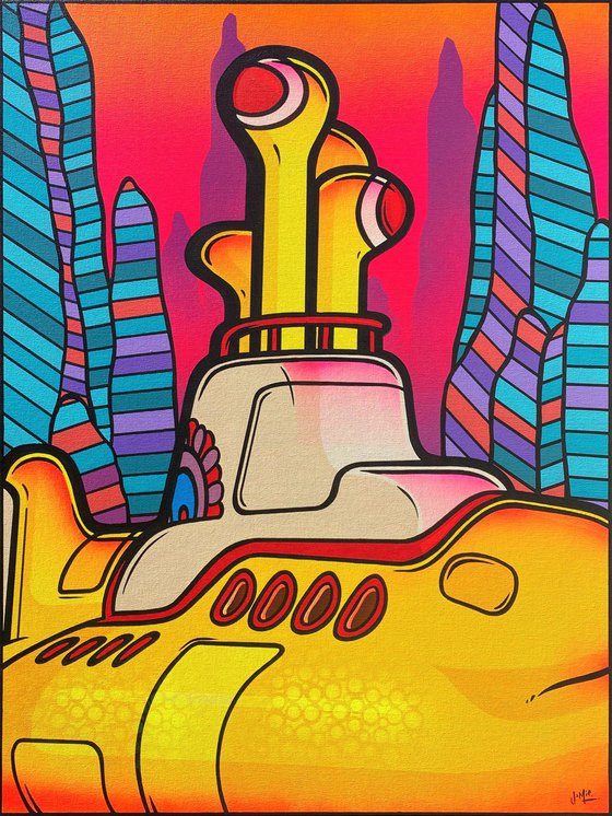 Yellow Submarine on Pink