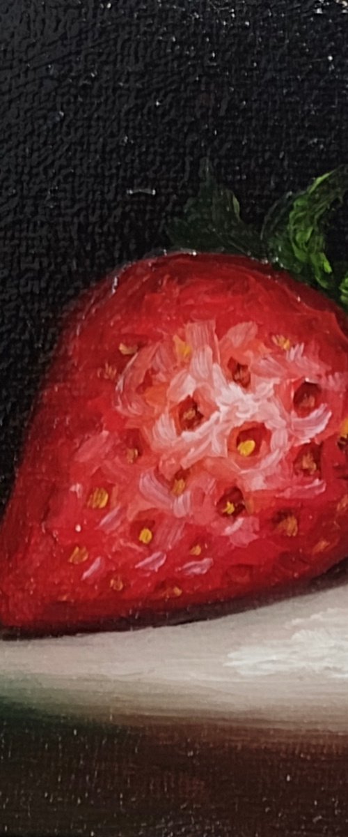 Little Strawberry still life by Jane Palmer Art