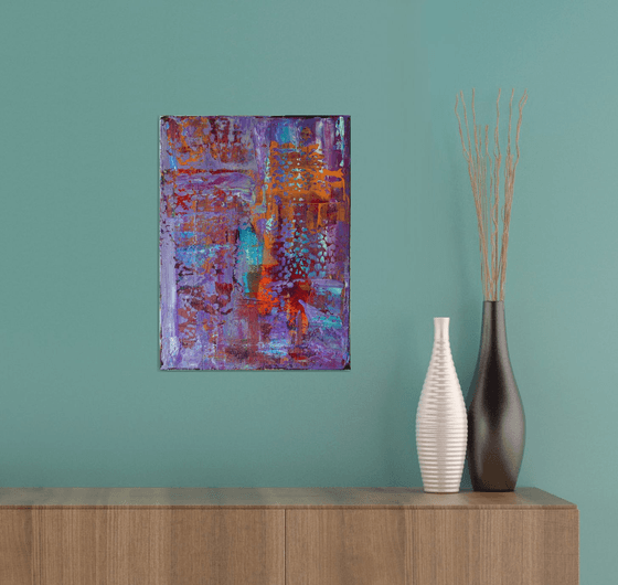 Day Of Space - Original Modern Abstract Art Painting on Canvas Ready To Hang