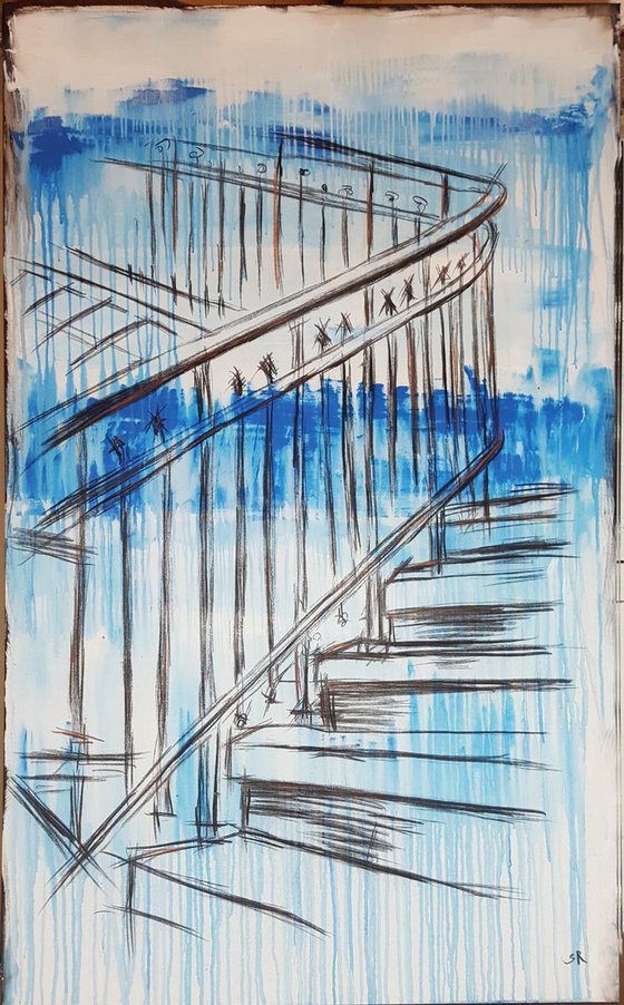 Stairs in Blue #1 *Series LOST PLACES*