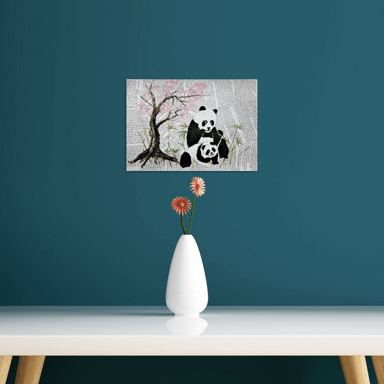 Mother and Baby Panda bears