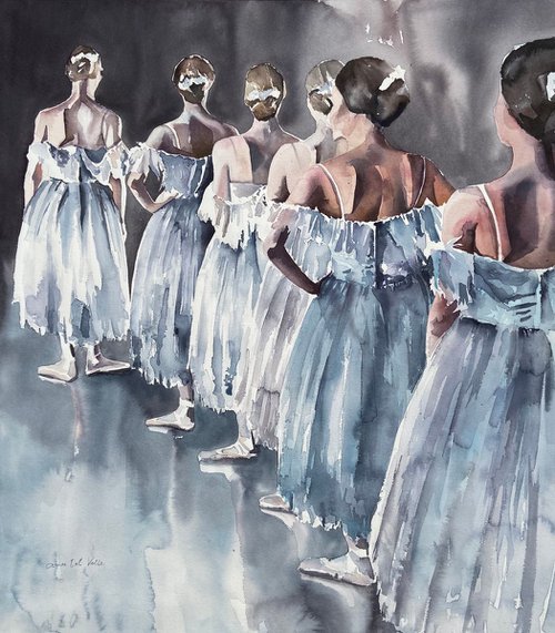 Ballerina Watercolour painting "Our Moment" by Aimee Del Valle