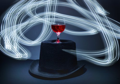 " Top hat and glass of wine ". Limited edition 1 / 15 by Dmitry Savchenko