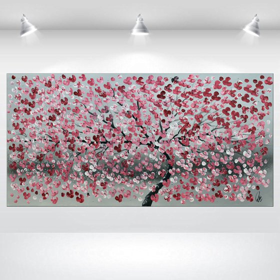 Romantic Dream - Abstract - Acrylic Painting - Canvas Art - Wall Art - Flower Painting - Ready to Hang