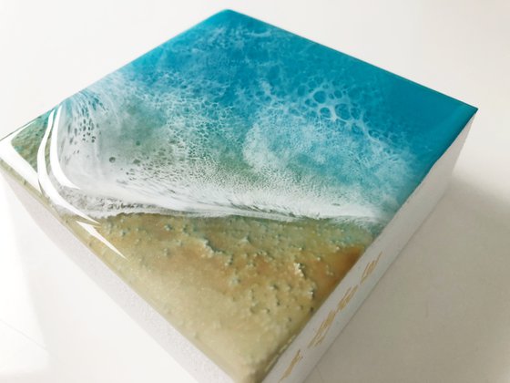 White Sand Beach #23 Miniature Painting Gift idea