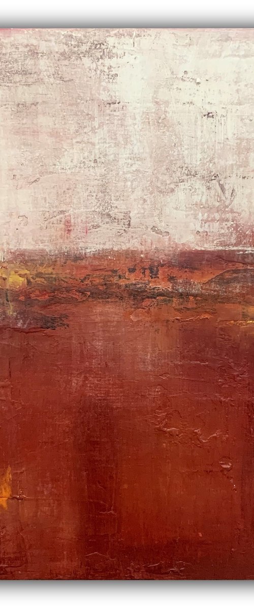 Red Abstract Painting by Elizabeth Moran