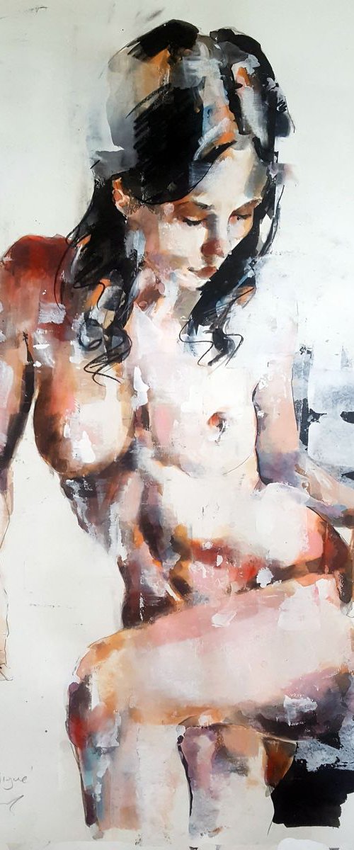 8-24-18 seated figure by Thomas Donaldson