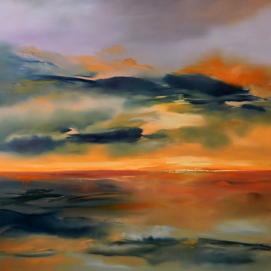 Evening Atmosphere,  36" x 36".