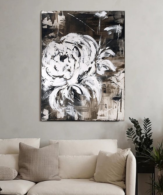 Ivory Bloom in Shadowed Light