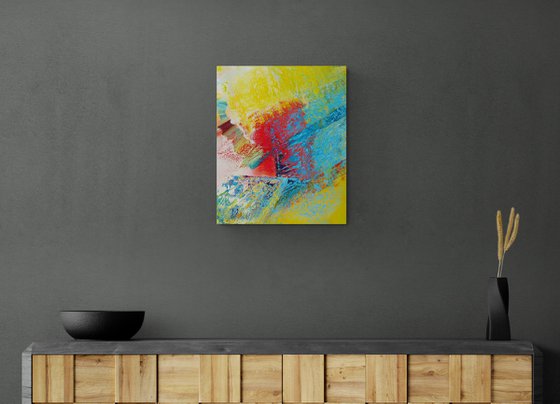 60x50 cm | 23,5x19,5″ Colorful abstract painting Original oil painting Canvas art