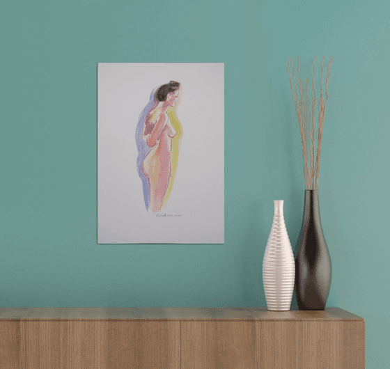 Standing female nude