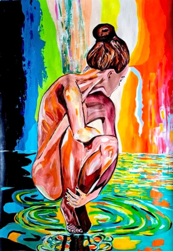 The girl at the water source