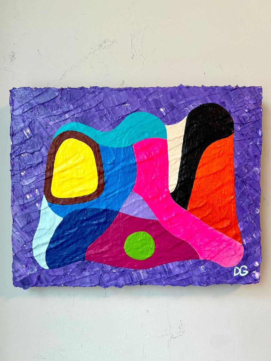 Organic Abstract Painting By Daniel Goodman, 10 X 8, Itching To Evolve, Original Artwork