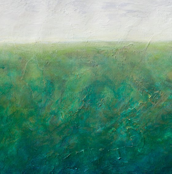 Abstract Landscape in grey and green