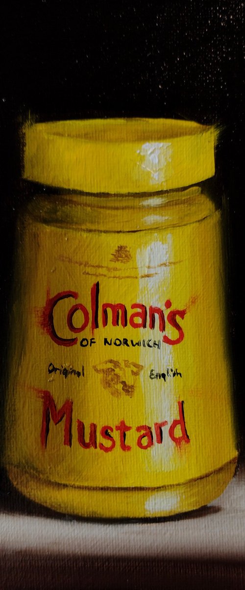 Mustard   framed still life by Jane Palmer Art