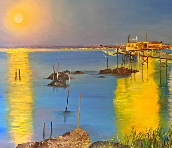 Landscape in the moonlight