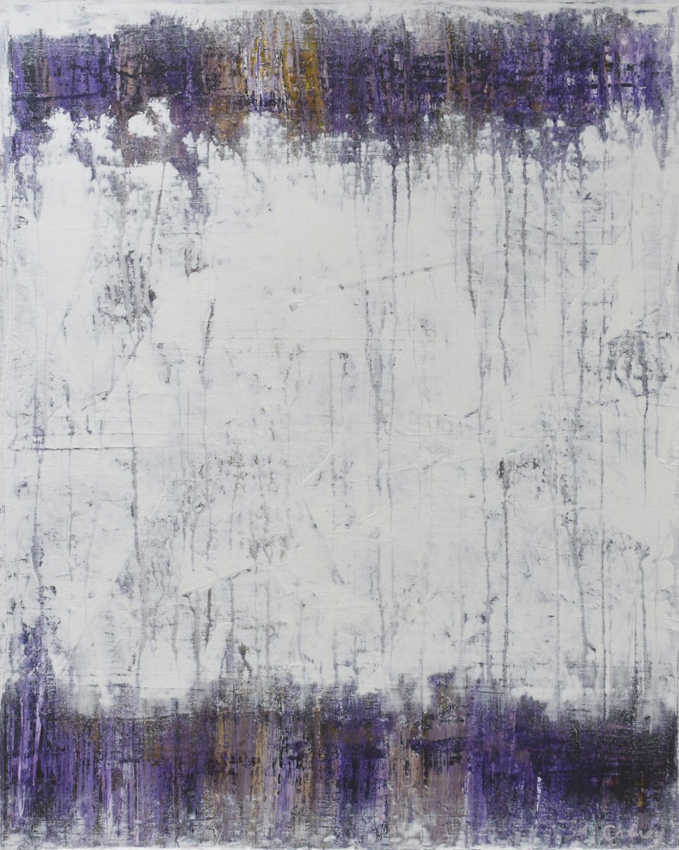 White Purple, Minimalist Abstract Art by Carney