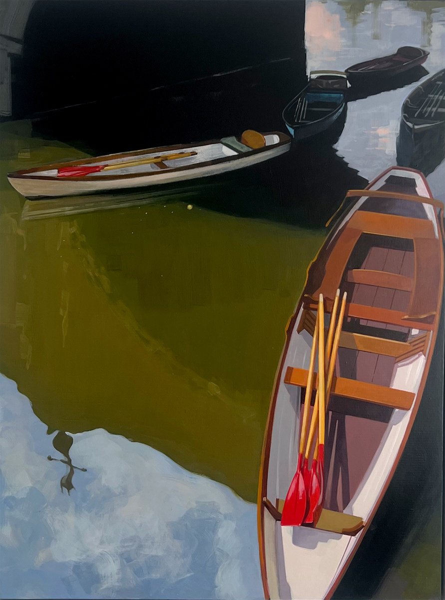  Richmond Boats By Andrew Morris, 19 X 26, Artwork For Sale On Artfinder