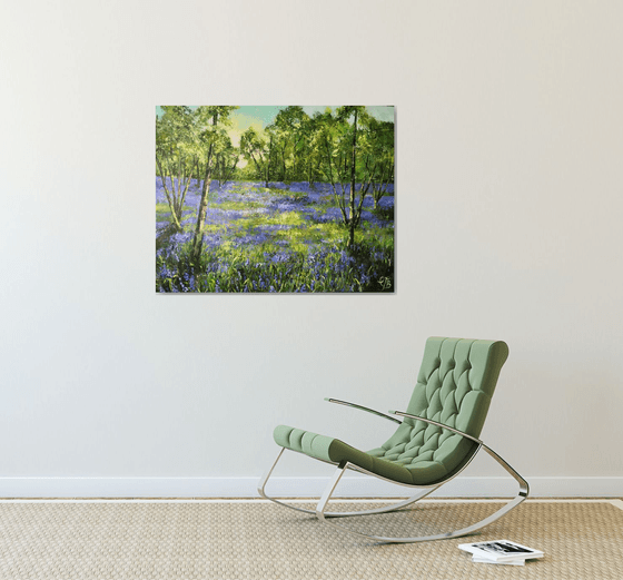 Bluebell wood- landscape painting