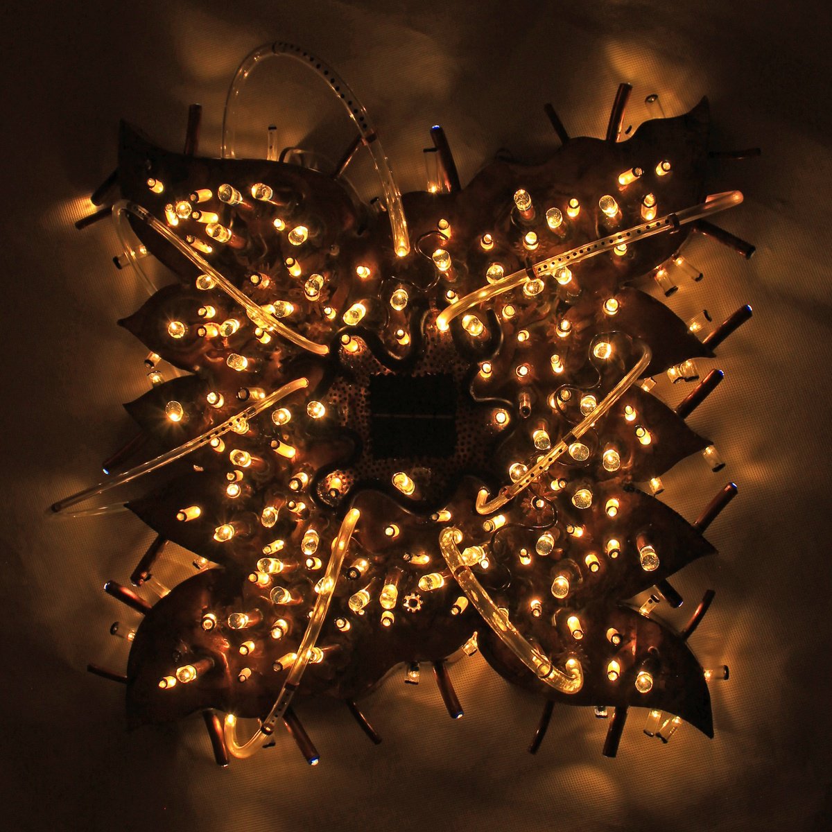 Abstract Sculpture By Tanbelia, 20 X 20", The Weed, Original Artwork